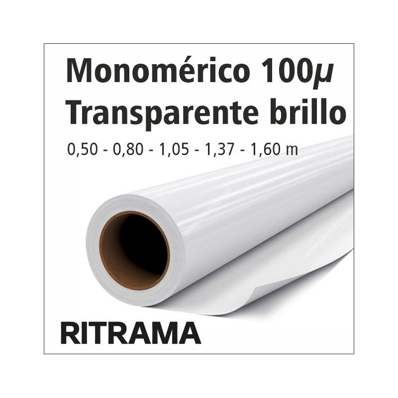 Vinilo autoadhesivo transparente brillo promocional.