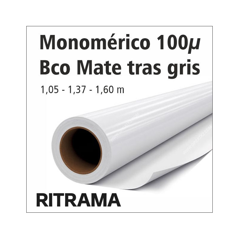 Vinil blanc mate amb trasera gris