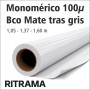 Vinilo blanco mate con trasera gris