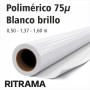Vinil polimeric blanc brillo 75 mic.