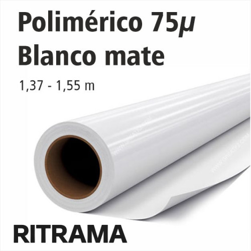 Vinil polimeric blanc mate 75 mic.
