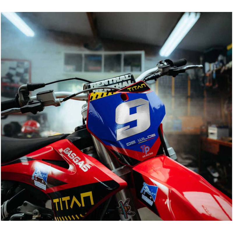 Vinilo plata holográfico especial para motos de cros